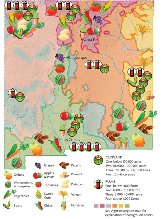 Farms and Crops Map-No Caption